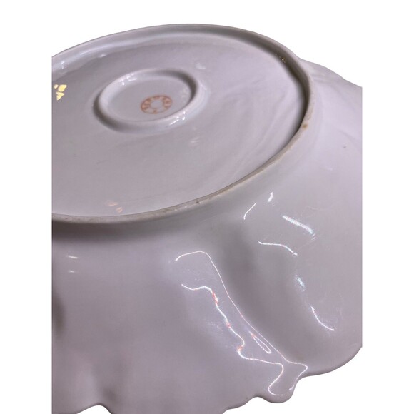 Vintage Gold Etched Rose Handled Celery Dish Plate Bowl Serving Platter -Germany - Picture 13 of 14